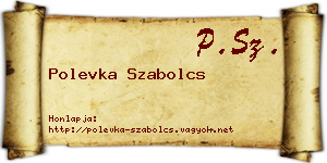 Polevka Szabolcs névjegykártya